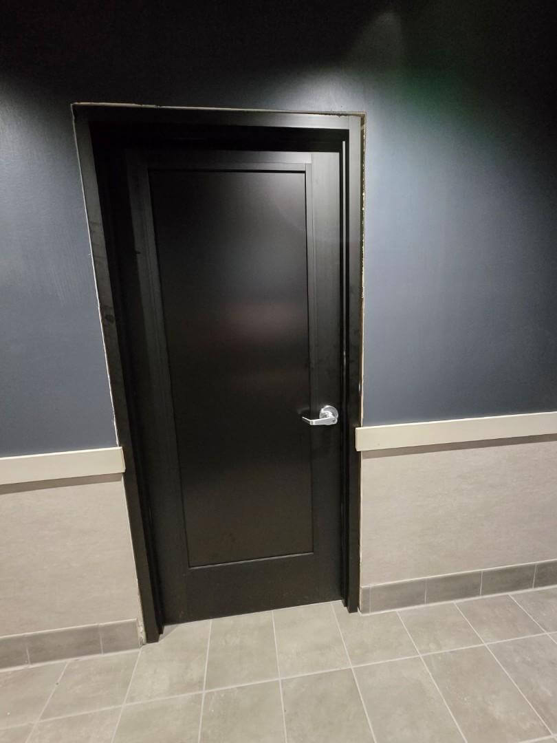 Interior closet door installation