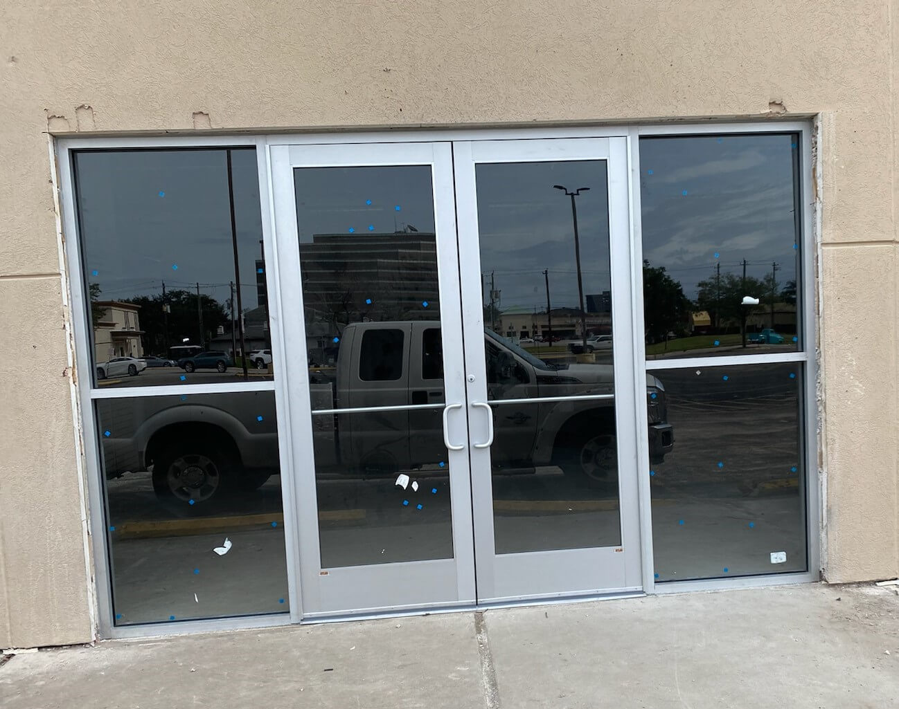 Storefront pair with sidelights
